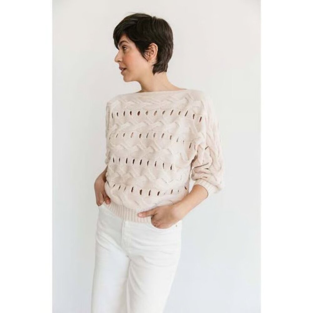Kilte Collection Tracy Pullover 1 Cotton Knit cream sweater